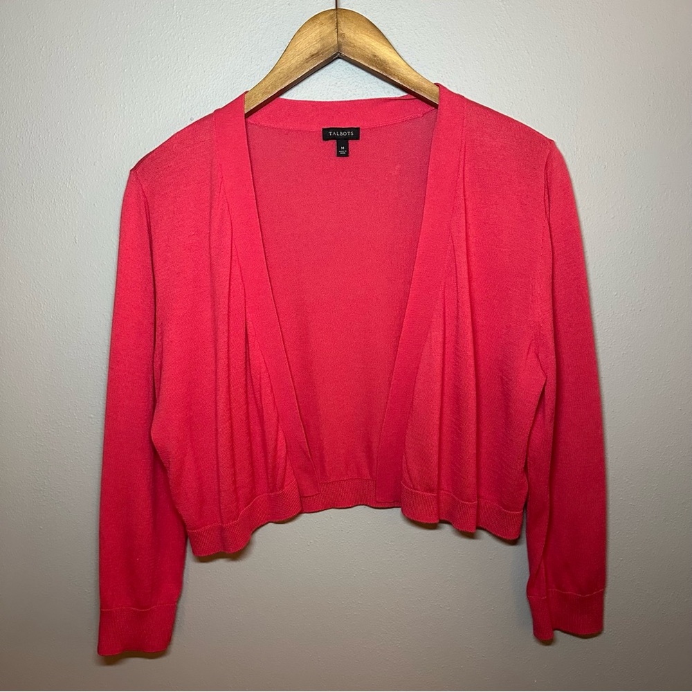 Talbots Watermelon Pink Cardigan